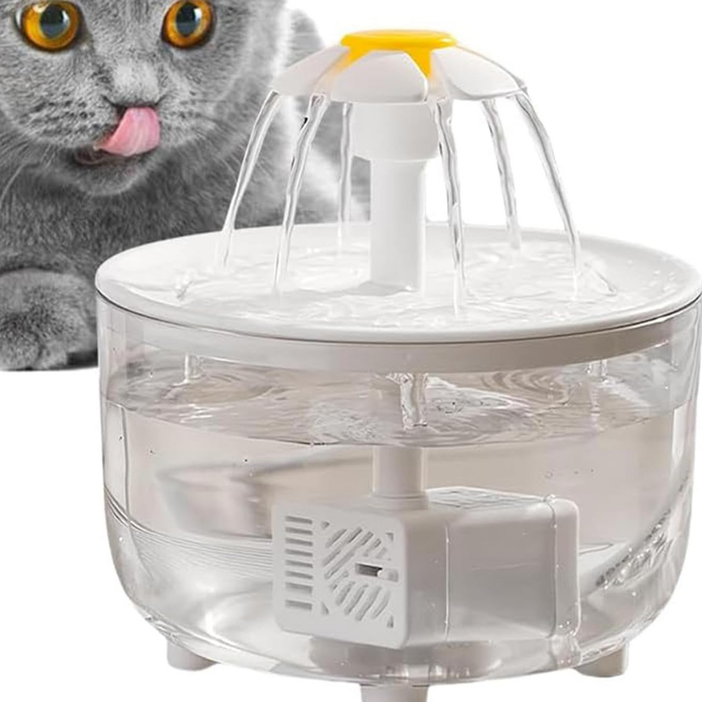 Fuente de Agua para gatos de 1L, tazón de bebida silencioso.