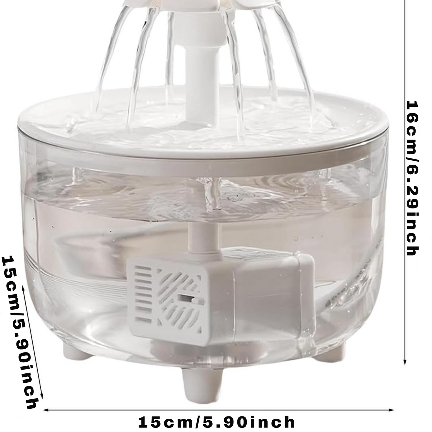 Fuente de Agua para gatos de 1L, tazón de bebida silencioso.