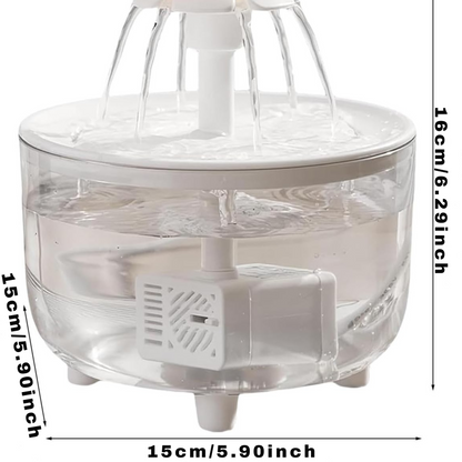 Fuente de Agua para gatos de 1L, tazón de bebida silencioso.